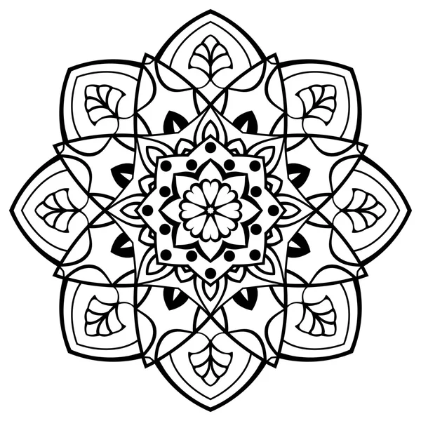 Mandala oriental simple . — Image vectorielle