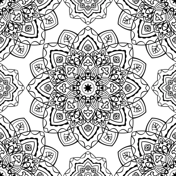 Patrón estilizado de mandalas . — Vector de stock