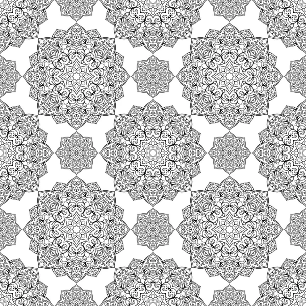 Modèle sans couture de mandalas . — Image vectorielle