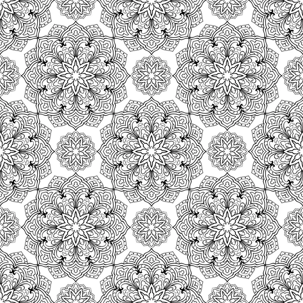 Modèle sans couture de mandala . — Image vectorielle