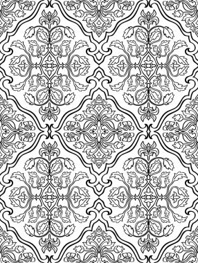 Oryantal, çiçek süsleme. 