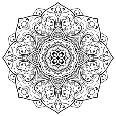 Vektör çiçek mandala.