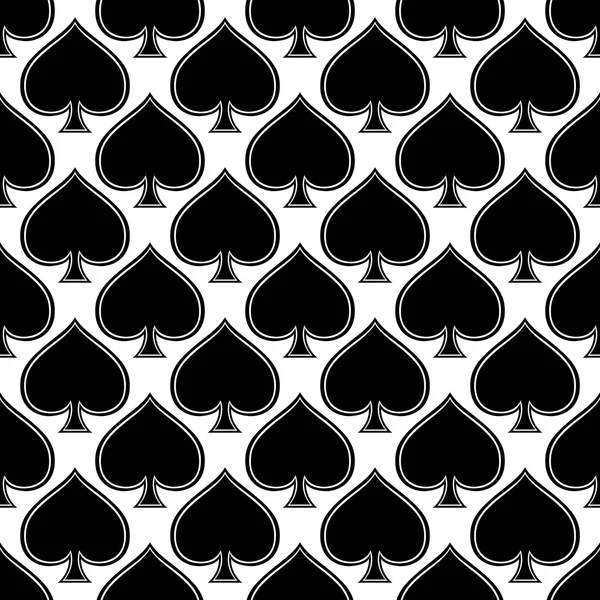 Black and white background with spades. — Stock Vector