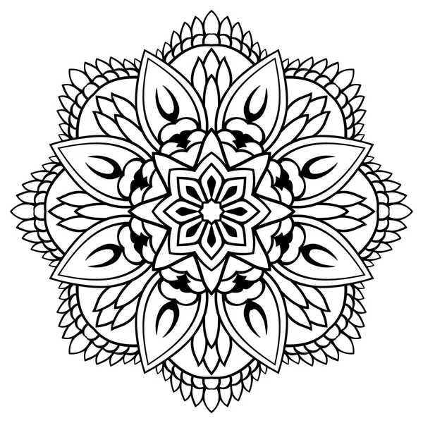 Mandala floral vetorial . — Vetor de Stock