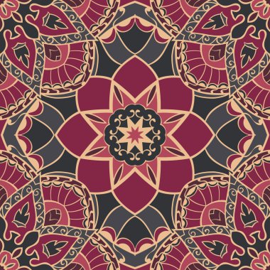 Vektör bordo desen.
