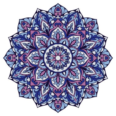 Mavi vektör mandala.