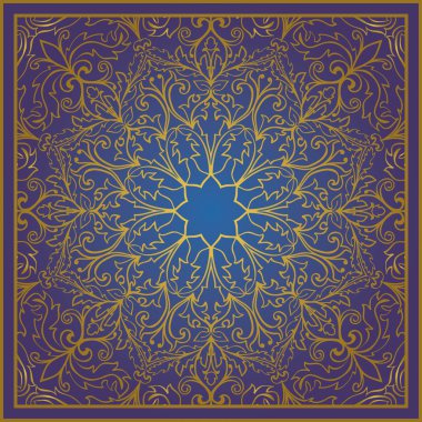 Mavi ve altın süs.