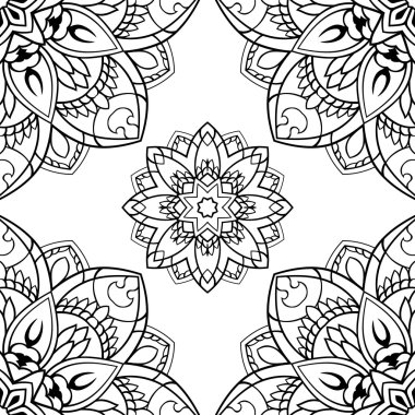 Oryantal çiçek süsleme.