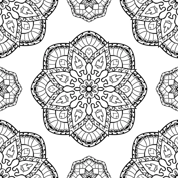 Patrón vectorial de mandalas . — Vector de stock