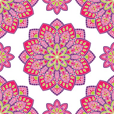 Pembe mandalalar desenle.