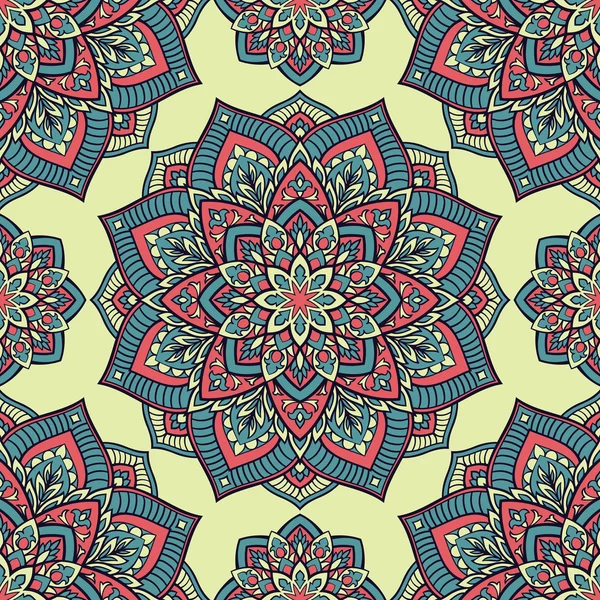 Modèle rayé abstrait de mandalas . — Image vectorielle