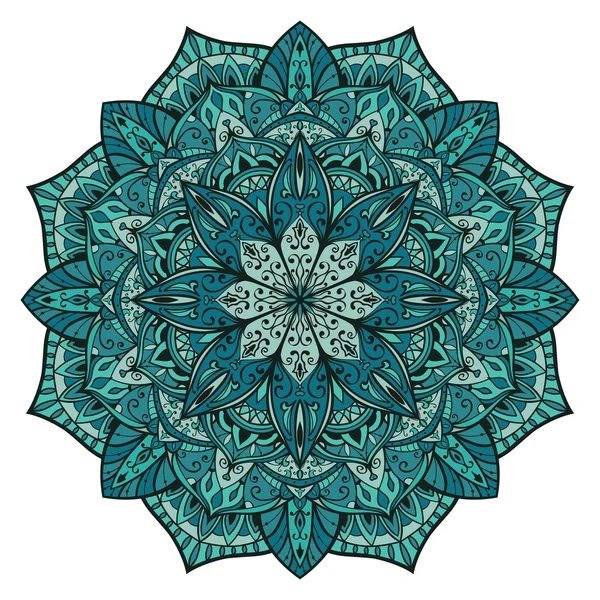 Turkuaz vektör mandala. — Stok Vektör