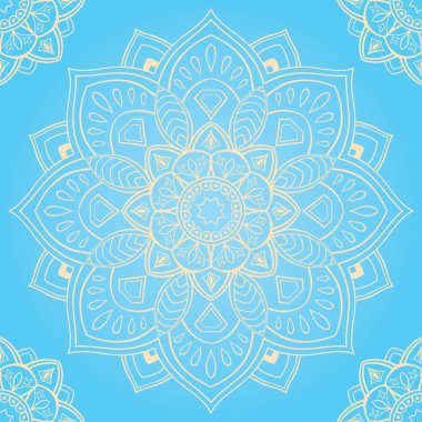 Mavi beyaz mandalalar paterni. 