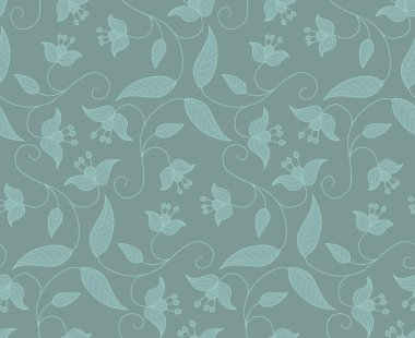 Stilize çiçek süsleme.