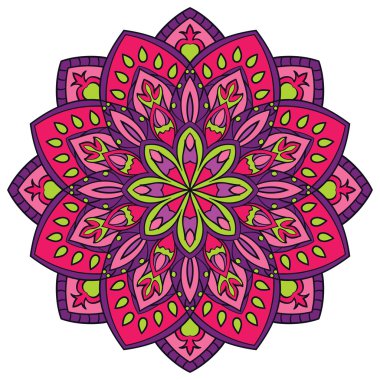 Pembe soyut mandala.