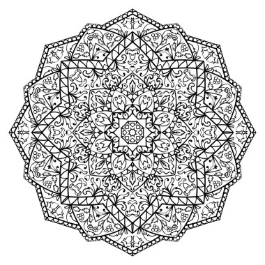 Vektör süslü mandala.