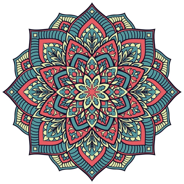 Bloemen versiering mandala. — Stockvector