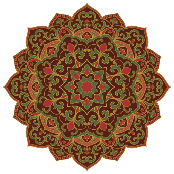 Mandala floral oscuro . — Archivo Imágenes Vectoriales