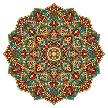 Vektör, süslü mandala.