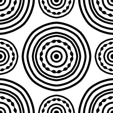 Basit mandala seamless modeli.