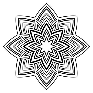 Vektör basit mandala.