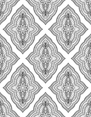 Oryantal soyut süsleme. 