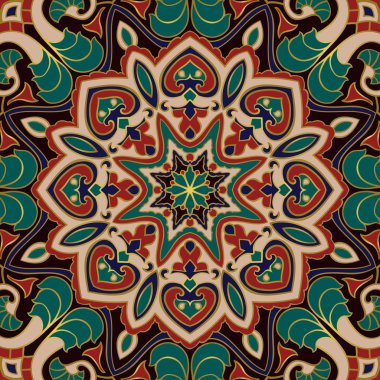 Renkli süsler ile vektör şal.