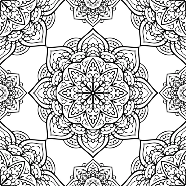 Patrón oriental de mandalas . — Archivo Imágenes Vectoriales