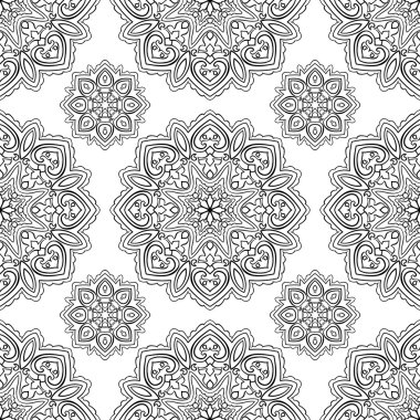 Mandala seamless modeli.