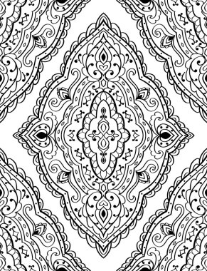 Oryantal siyah ve süsleme. 