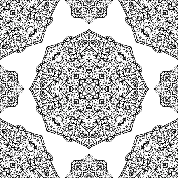 Abstracte patroon van mandala 's. — Stockvector