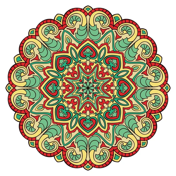 Oosterse kleurrijke mandala. — Stockvector