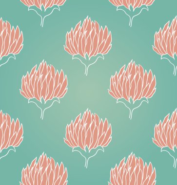 Yonca çiçek desenle.