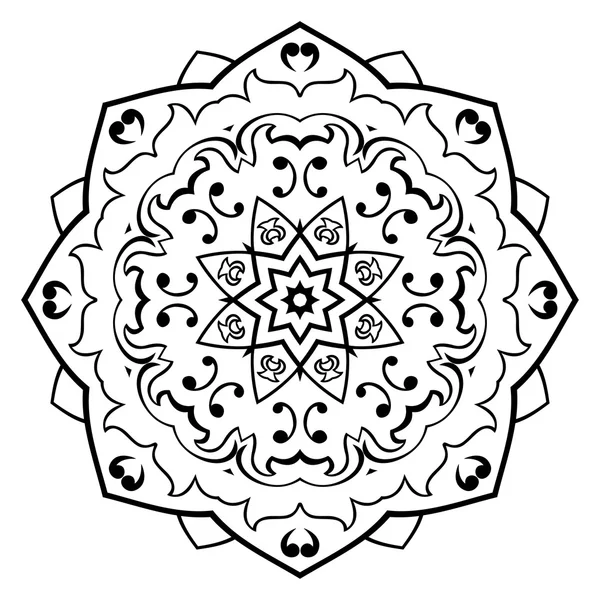 Mandala vettoriale semplice . — Vettoriale Stock