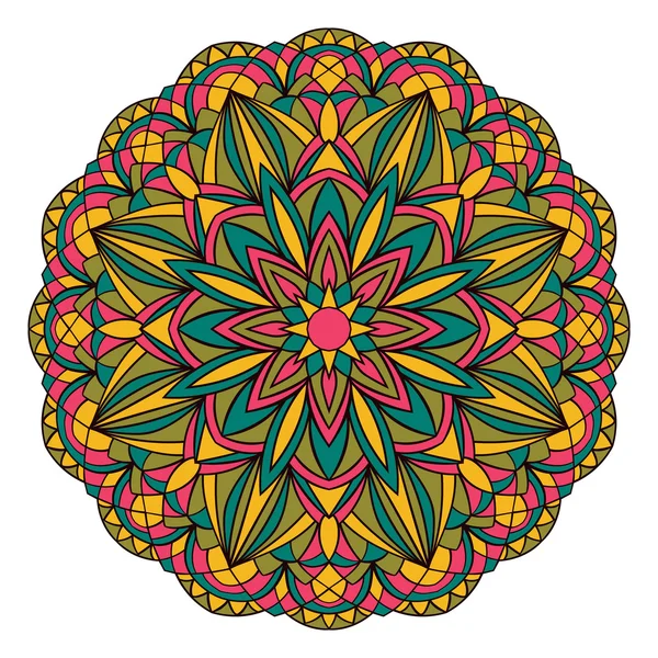 Mandala geométrico brillante . — Vector de stock