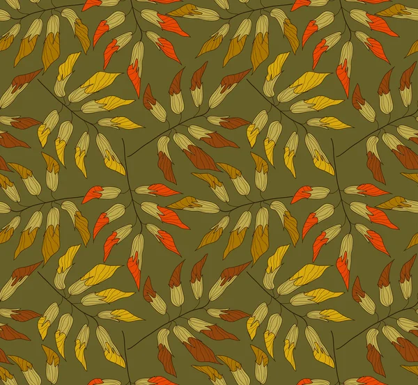 Seamless autumn pattern — Stock Vector