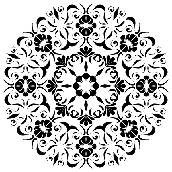 Mandala negro — Archivo Imágenes Vectoriales