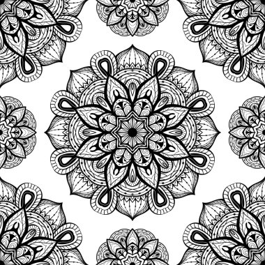 Mandala sorunsuz vektör desen