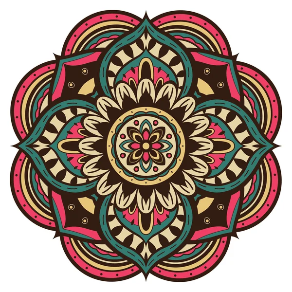 Çok renkli vektör mandala retro tarzı — Stok Vektör