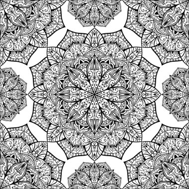 Sorunsuz imkanı ile oryantal mandalalar vektör arka plan