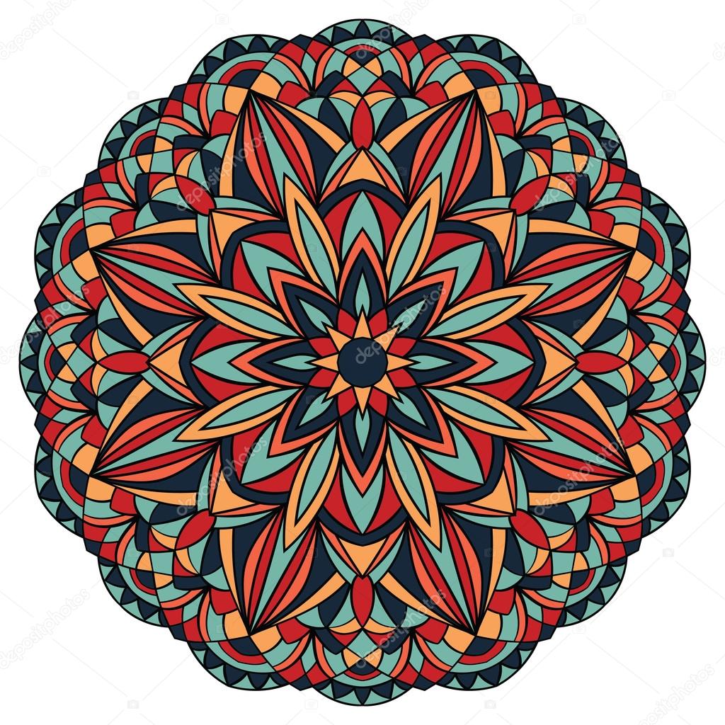 simple, vector, geometric mandala