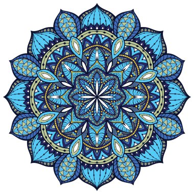 Vektör, karmaşık ayrıntı ile zarif mandala.
