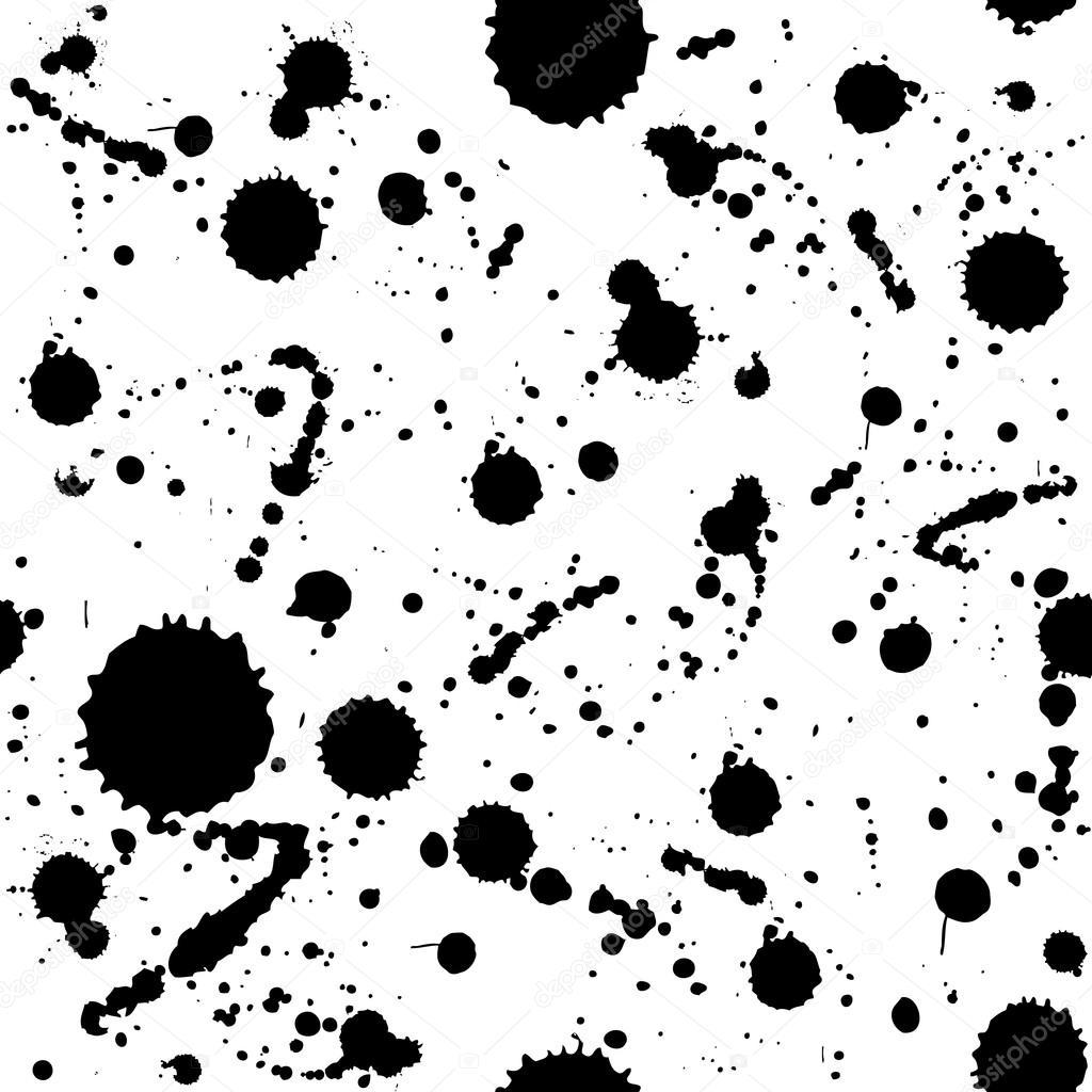 seamless vector pattern of ink blots