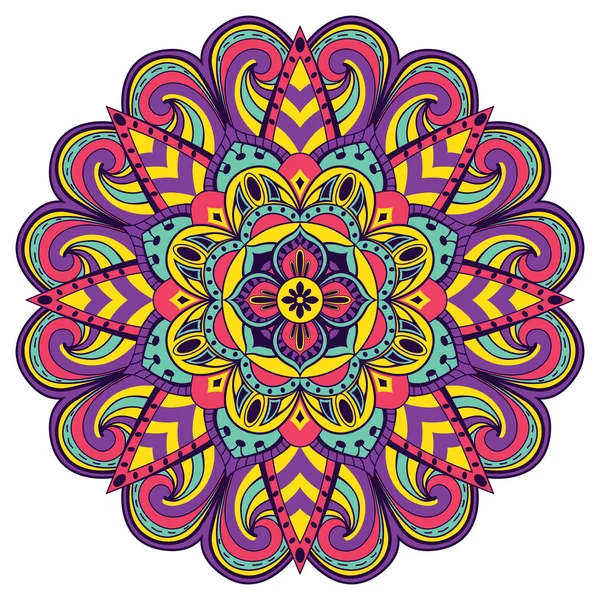 Heldere, feestelijke mandala. — Stockvector