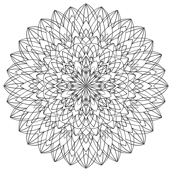 Vector outline mandala — Stock Vector