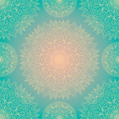 Masmavi zemin etnik süsler ile.