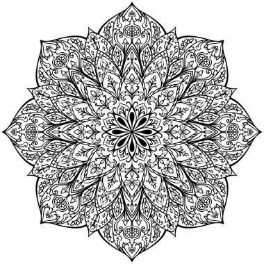 Doğu, dairesel, geleneksel desen.