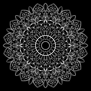 Süs, beyaz mandala.