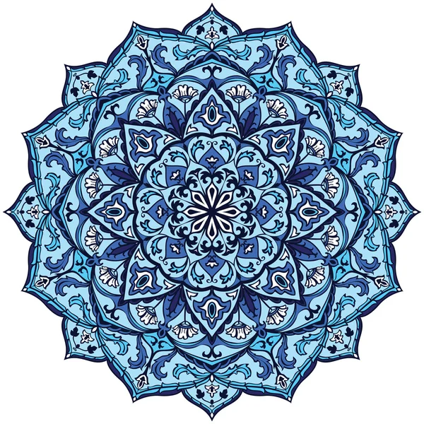 Mandala bleu vintage . — Image vectorielle