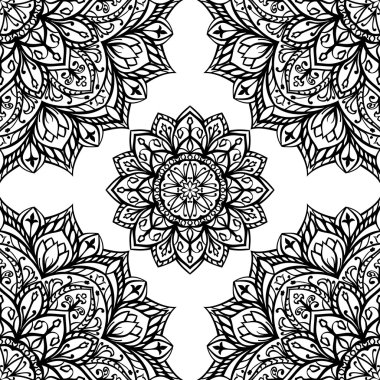 Arka plan ile oryantal mandalalar.